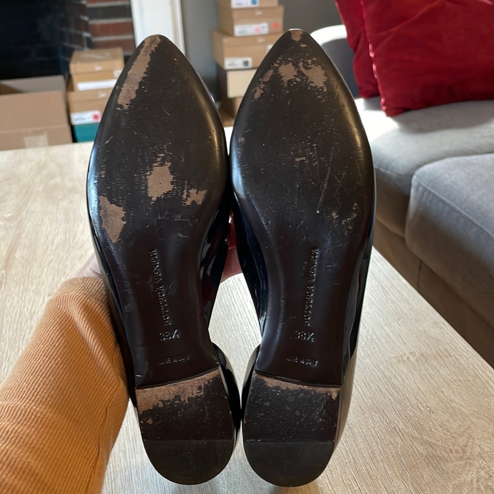 Bottega Veneta Black Patent D’Orsay Flats - 38.5 - Picture 7 of 8